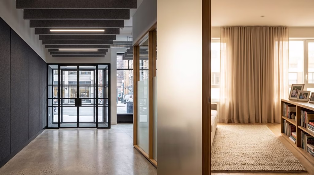 commercial soundproofing vs residential business needs