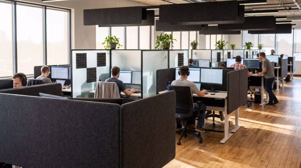 soundproofing office cubicles boosts productivity
