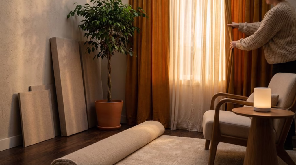 reduce neighbor noise without major renovation